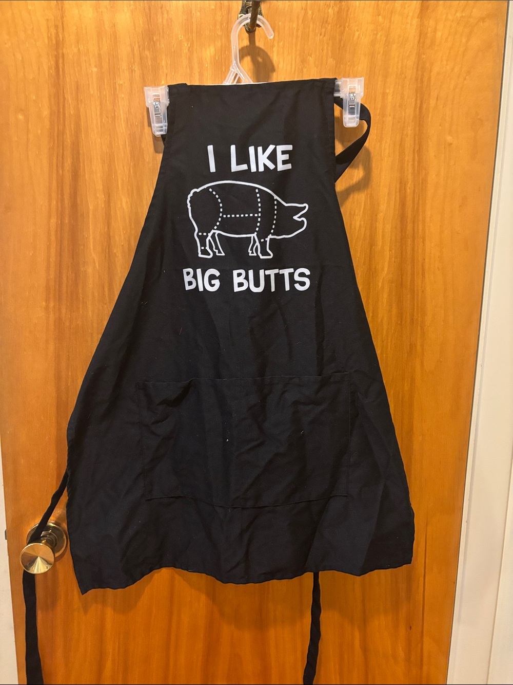 ⭐ 3 for $15 
Black Graphic Apron - "I Like Big Butts"